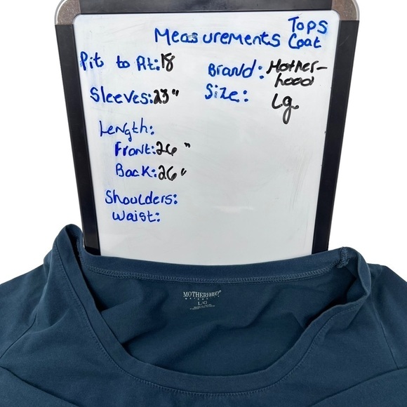 Bundle Motherhood Maternity Scoop Neck 3/4 Sleeve Tops Sz L Purple Teal Stretch - Picture 6 of 11